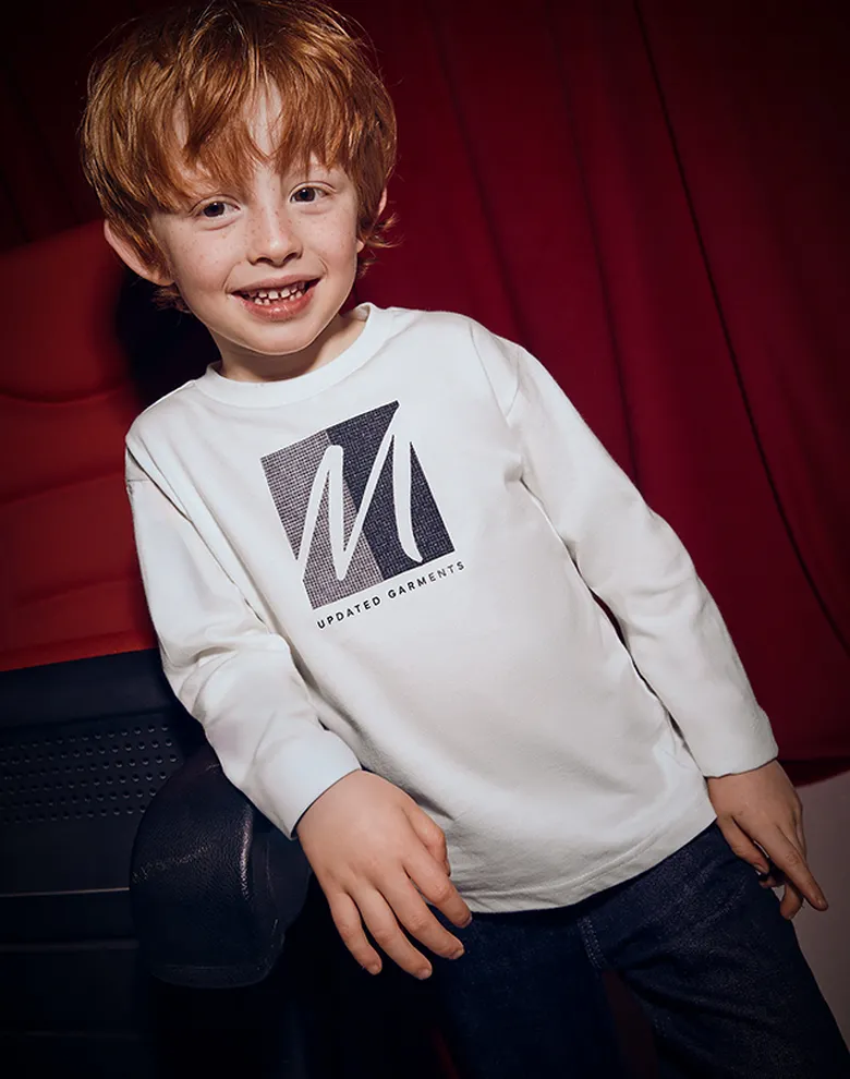 Дитячий лонгслів Mayoral молочний — Photo 5