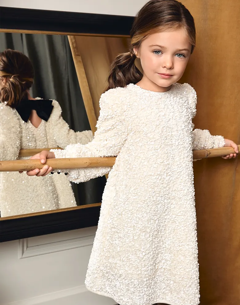 Дитяча сукня Abel & Lula кремова mini пряма — Photo 5