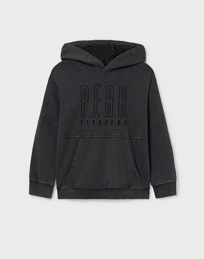 Дитячий пуловер Mayoral чорний з капюшоном — Photo 6