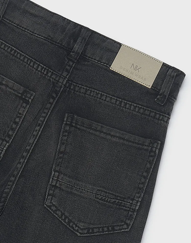 Дитячі штани Mayoral чорні denim wide fit — Photo 7