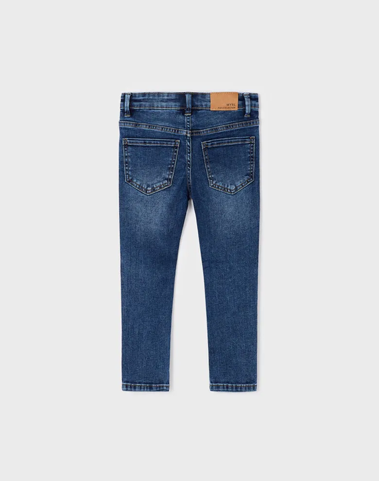 Дитячі джинсові штани Mayoral блакитні slim fit — Photo 7