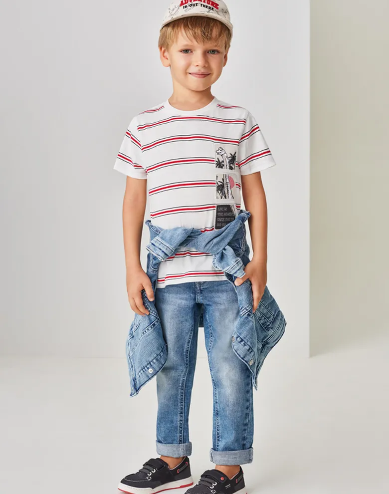 Дитячі джинсові штани Mayoral блакитні slim fit — Photo 5