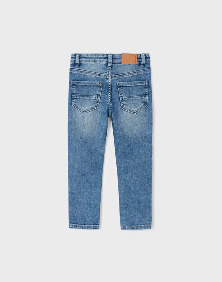 Дитячі джинсові штани Mayoral блакитні slim fit — Photo 7