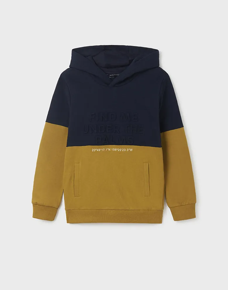 Дитячий пуловер Mayoral синій з капюшоном — Photo 8