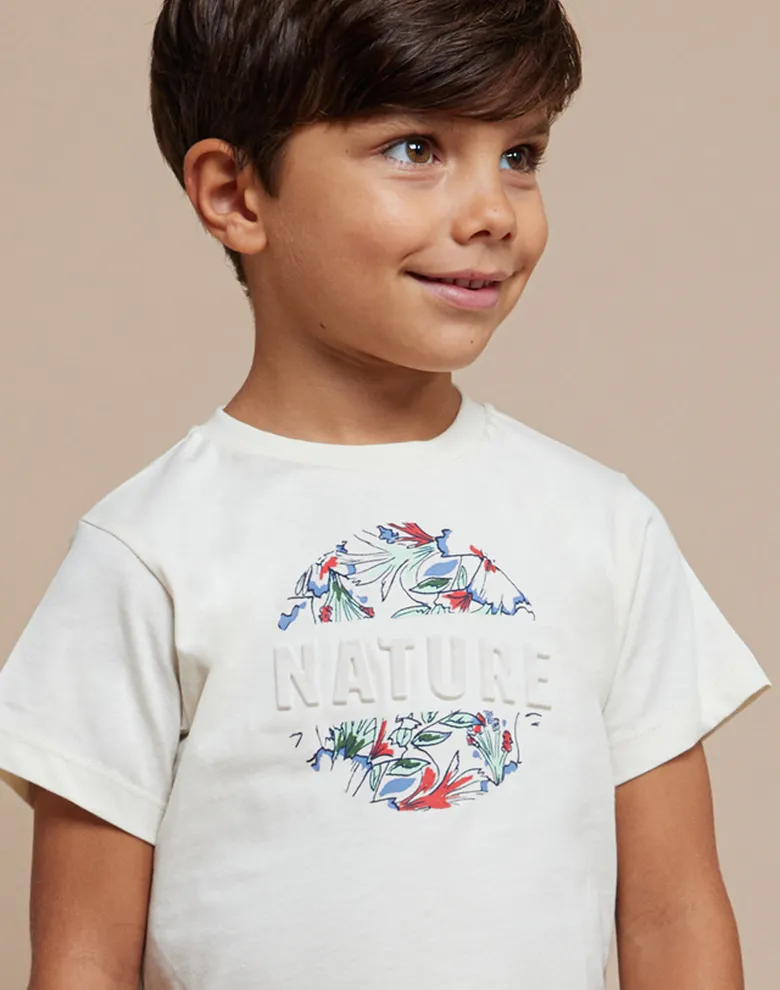 Дитяча футболка Mayoral молочна — Photo 5