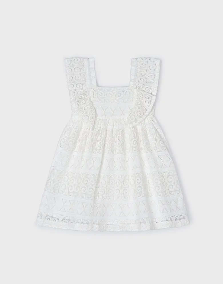Дитяча сукня Mayoral кремова mini розкльошена — Photo 9