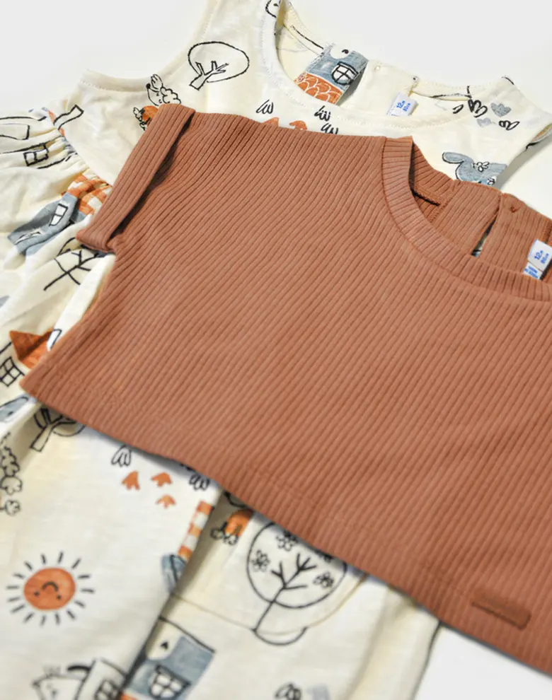 Дитяча сукня Mayoral коричнева mini розкльошена — Photo 7