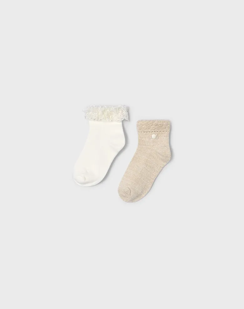Дитячі шкарпетки Mayoral бежеві 2 пари — Photo 5