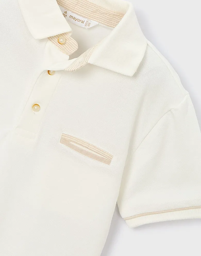 Дитяча сорочка-поло Mayoral молочна — Photo 8
