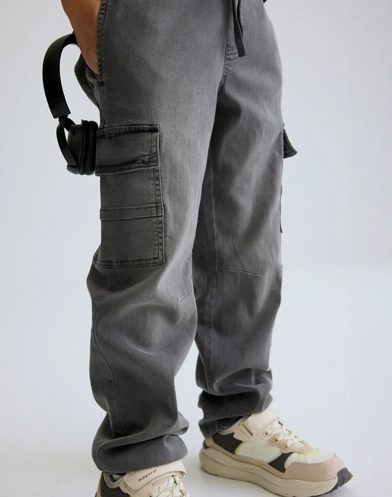 Дитячі джинсові штани Mayoral сірі jogger — Photo 6