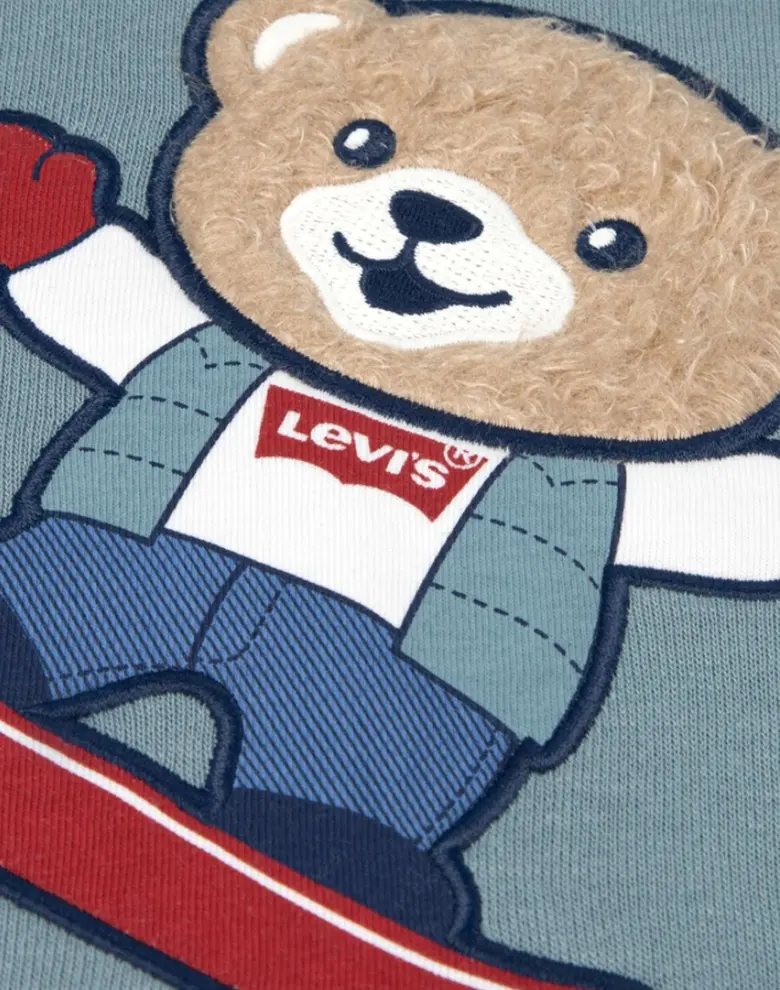Дитячий комплект Levi's: пуловер і штани зелені — Photo 7
