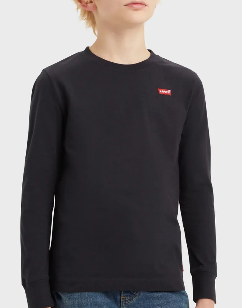 Дитячий лонгслів Levi's чорний — Photo 5