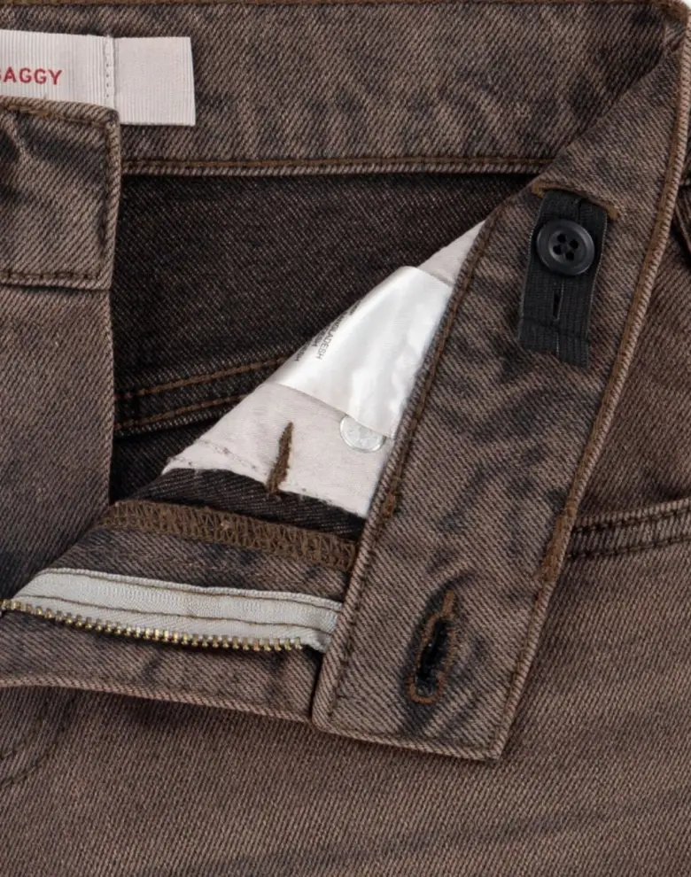 Дитячі джинсові штани Levi's BAGGY коричневі — Photo 9