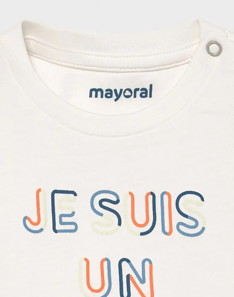 Дитяча футболка Mayoral молочна — Photo 7