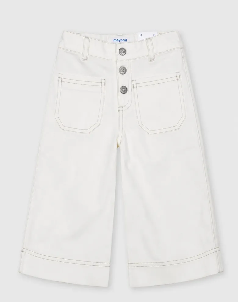 Дитячі штани Mayoral кремові culotte — Photo 5